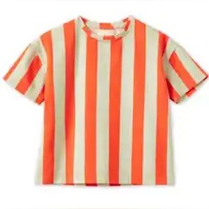 NWT Vild house of little Kids Striped Orange and Cream Shirt